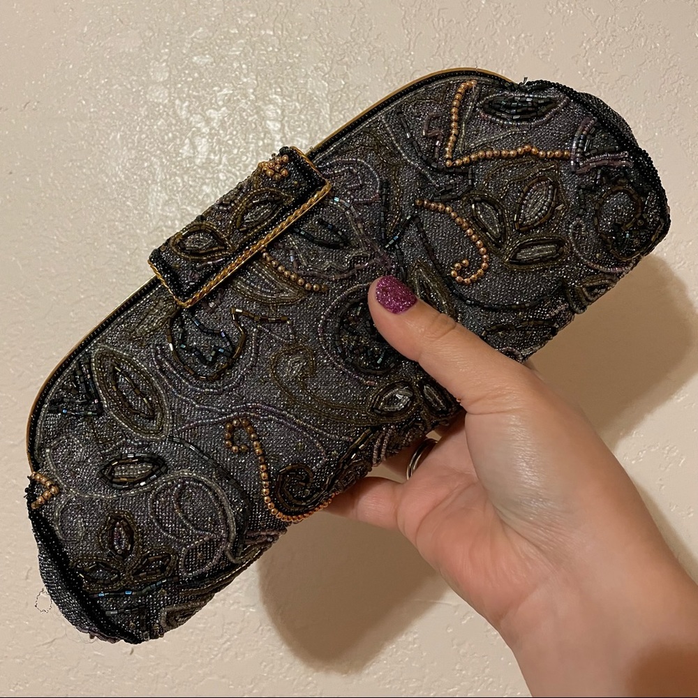 Vintage Beaded Clutch convertible crossbody